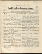 Oesterreichische Buchhändler-Correspondenz