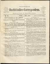 Oesterreichische Buchhändler-Correspondenz