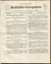 Oesterreichische Buchhändler-Correspondenz