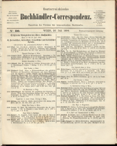 Oesterreichische Buchhändler-Correspondenz