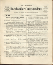 Oesterreichische Buchhändler-Correspondenz