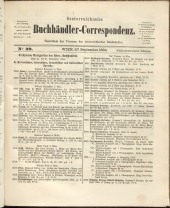 Oesterreichische Buchhändler-Correspondenz