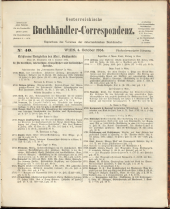 Oesterreichische Buchhändler-Correspondenz