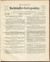 Oesterreichische Buchhändler-Correspondenz