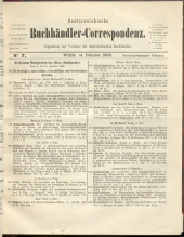 Oesterreichische Buchhändler-Correspondenz