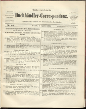 Oesterreichische Buchhändler-Correspondenz