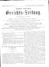 Allgemeine Österreichische Gerichtszeitung