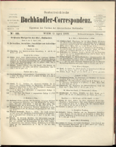 Oesterreichische Buchhändler-Correspondenz