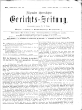 Allgemeine Österreichische Gerichtszeitung