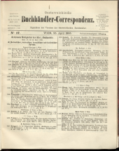 Oesterreichische Buchhändler-Correspondenz