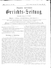 Allgemeine Österreichische Gerichtszeitung