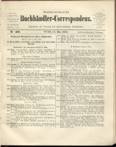 Oesterreichische Buchhändler-Correspondenz