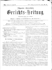 Allgemeine Österreichische Gerichtszeitung