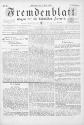 Fremdenblatt - Organ für die böhmischen Kurorte