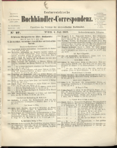 Oesterreichische Buchhändler-Correspondenz