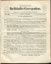 Oesterreichische Buchhändler-Correspondenz