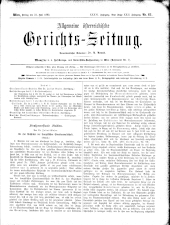 Allgemeine Österreichische Gerichtszeitung