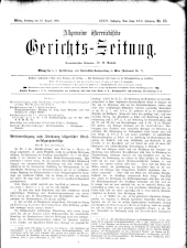 Allgemeine Österreichische Gerichtszeitung