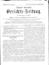 Allgemeine Österreichische Gerichtszeitung