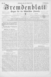 Fremdenblatt - Organ für die böhmischen Kurorte