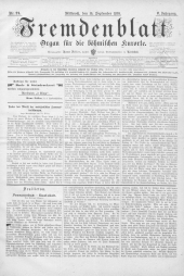 Fremdenblatt - Organ für die böhmischen Kurorte