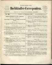 Oesterreichische Buchhändler-Correspondenz