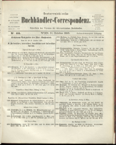 Oesterreichische Buchhändler-Correspondenz