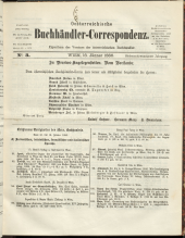 Oesterreichische Buchhändler-Correspondenz