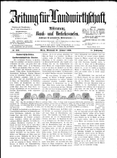 Zeitung für Landwirtschaft