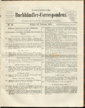 Oesterreichische Buchhändler-Correspondenz