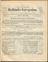 Oesterreichische Buchhändler-Correspondenz