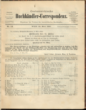 Oesterreichische Buchhändler-Correspondenz