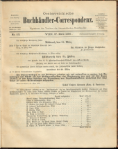 Oesterreichische Buchhändler-Correspondenz