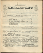 Oesterreichische Buchhändler-Correspondenz