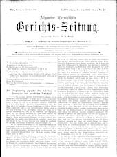 Allgemeine Österreichische Gerichtszeitung