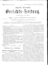 Allgemeine Österreichische Gerichtszeitung