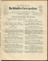 Oesterreichische Buchhändler-Correspondenz