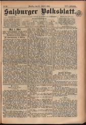 Salzburger Volksblatt: unabh. Tageszeitung f. Stadt u. Land Salzburg