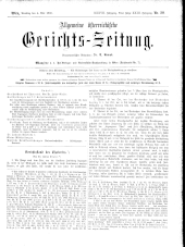 Allgemeine Österreichische Gerichtszeitung