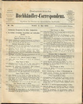 Oesterreichische Buchhändler-Correspondenz