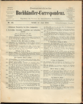 Oesterreichische Buchhändler-Correspondenz