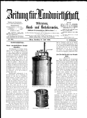 Zeitung für Landwirtschaft