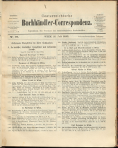 Oesterreichische Buchhändler-Correspondenz