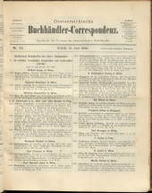 Oesterreichische Buchhändler-Correspondenz