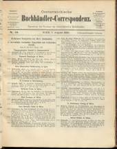 Oesterreichische Buchhändler-Correspondenz