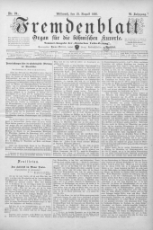 Fremdenblatt - Organ für die böhmischen Kurorte