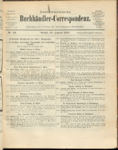 Oesterreichische Buchhändler-Correspondenz