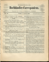 Oesterreichische Buchhändler-Correspondenz