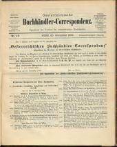 Oesterreichische Buchhändler-Correspondenz