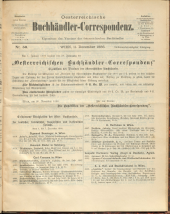 Oesterreichische Buchhändler-Correspondenz